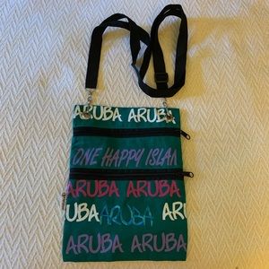 Cute teal Aruba souvenir crossbody bag